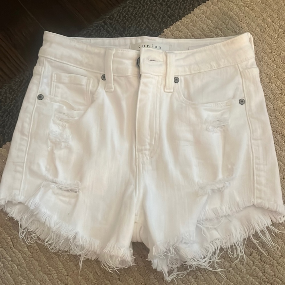 Eunina white jean shorts